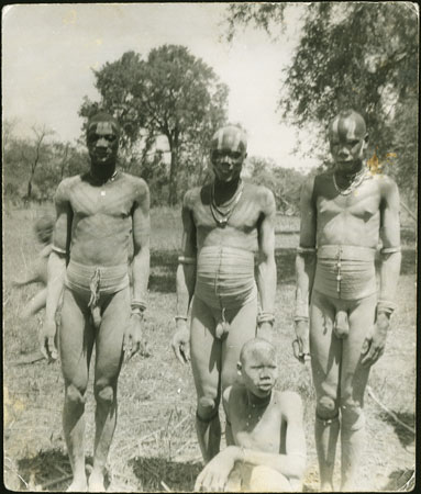 Mandari youths wearing beads