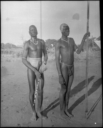 Mandari youths wearing beads