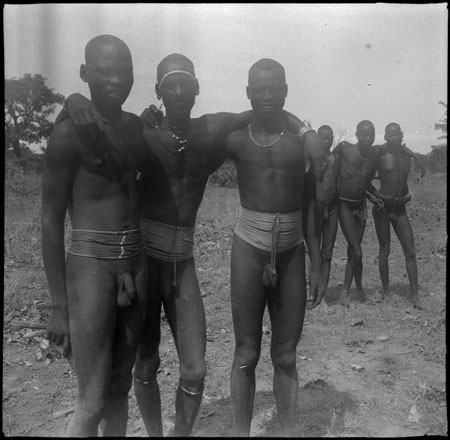 Mandari youths wearing beads