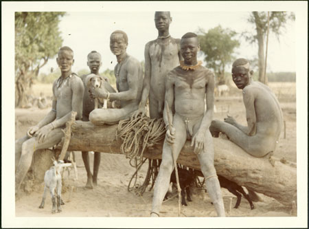 Mandari youths at cattle camp