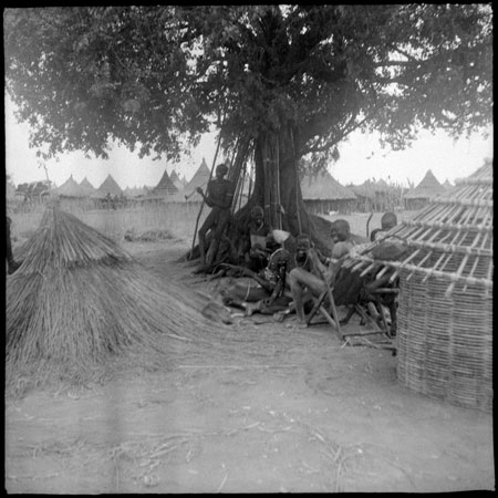 Mandari youths resting under tree