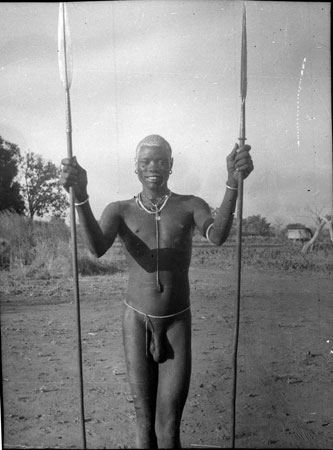 Mandari youth with spears