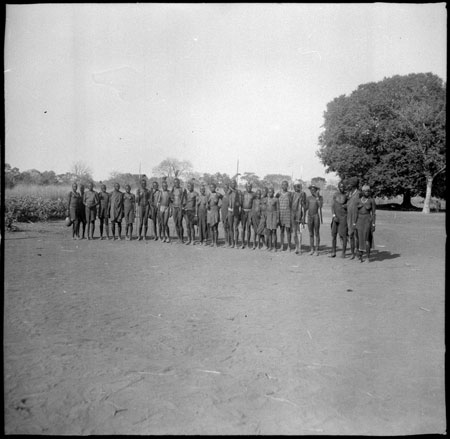 Mandari group posed in line