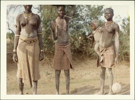 Mandari woman with girls