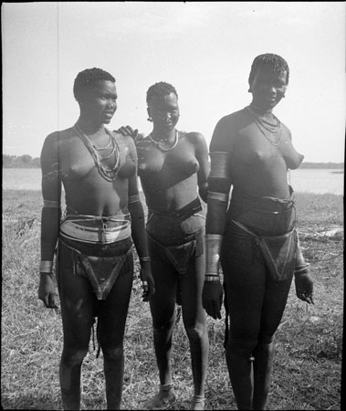 Mandari women wearing arm rings