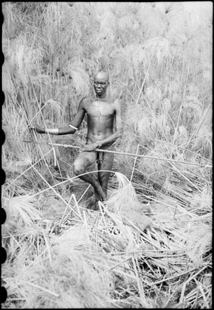 Nuer man in papyrus