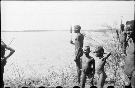 Nuer youths at lagoon