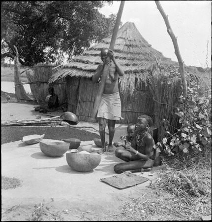 Dinka food preparation