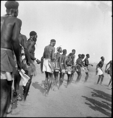 Dinka youths dancing