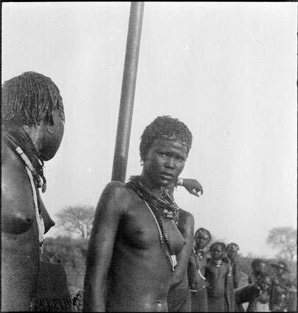 Dinka girls at dance gathering