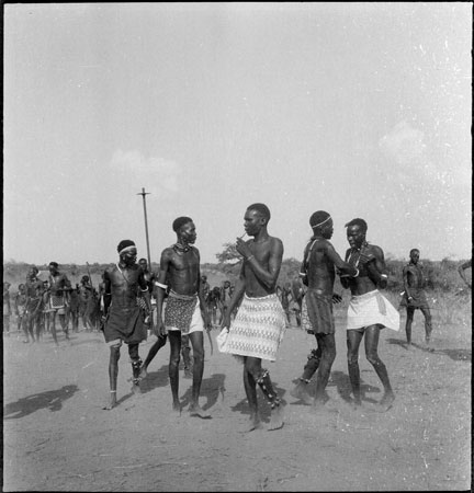 Dinka youths dancing