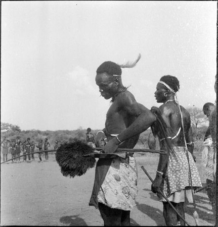 Dinka youths at dance gathering