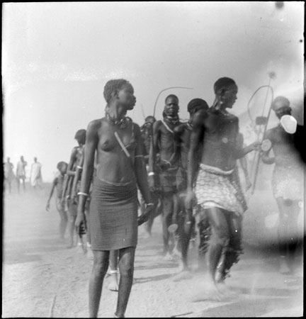 Dinka youths at dance gathering