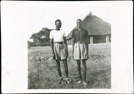 Dinka men in European clothes