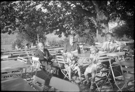 Lienhardt with parents in Switzerland