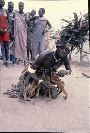 Dinka man dancing