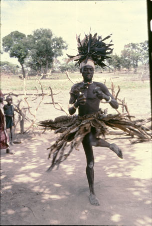 A Dinka man dancing