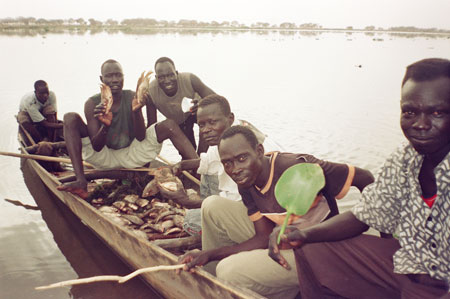 Nuer fishermen