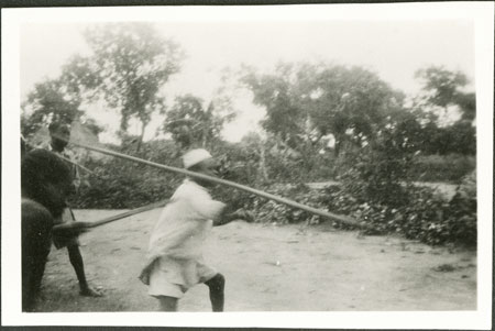 Zande boys playing spear game