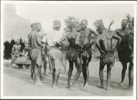 Zande male dancers